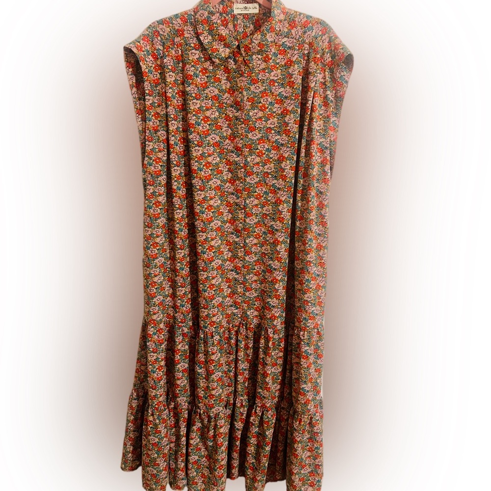 Natural Life Floral Boxy Maxi Dress